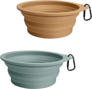 PetBonus 2-Pack Silicone Collapsible Dog Bowls, BP...