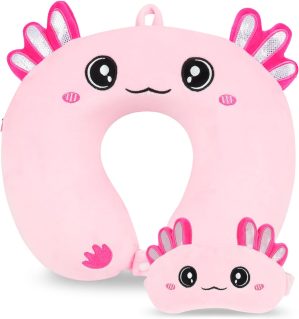 Travel Pillow, Kids Travel Pillow with Sleep Eye M...
