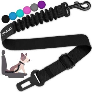 COOYOO Dog Seat Belt, Durability Retractable Dog C...