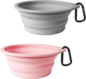 PetBonus 2-Pack Silicone Collapsible Dog Bowls, BP...