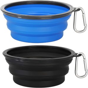 Kytely Large Collapsible Dog Bowls 2 Pack, 34oz Fo...