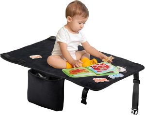 Toddler Airplane Bed with Cloth Book, Portable Air...