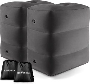 [2-Pack] Rewondah Inflatable Foot Rest Airplane, K...