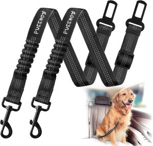 2 Pack Dog Seat Belt Adjustable Dog Car Seatbelts ...
