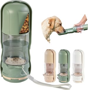 Portable Pet Food and Water Dispenser, 2 in 1 Cat ...
