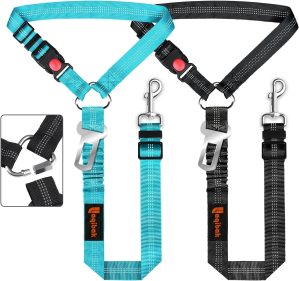Removable Dog Seat Belt Harness for Car, 3 in 1 Pe...