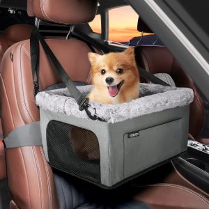 JOEJOY Deluxe Dog Booster Seat with Sturdy Metal F...