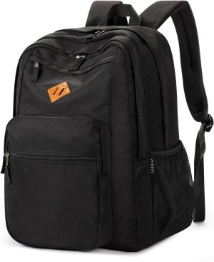 ZORFIN 26L Black Backpack for College, and Travel:...