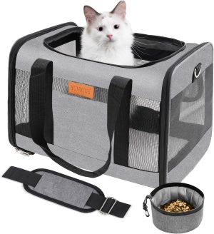 YUNIQUE Soft-Sided Cat & Dog Carrier for Pets...